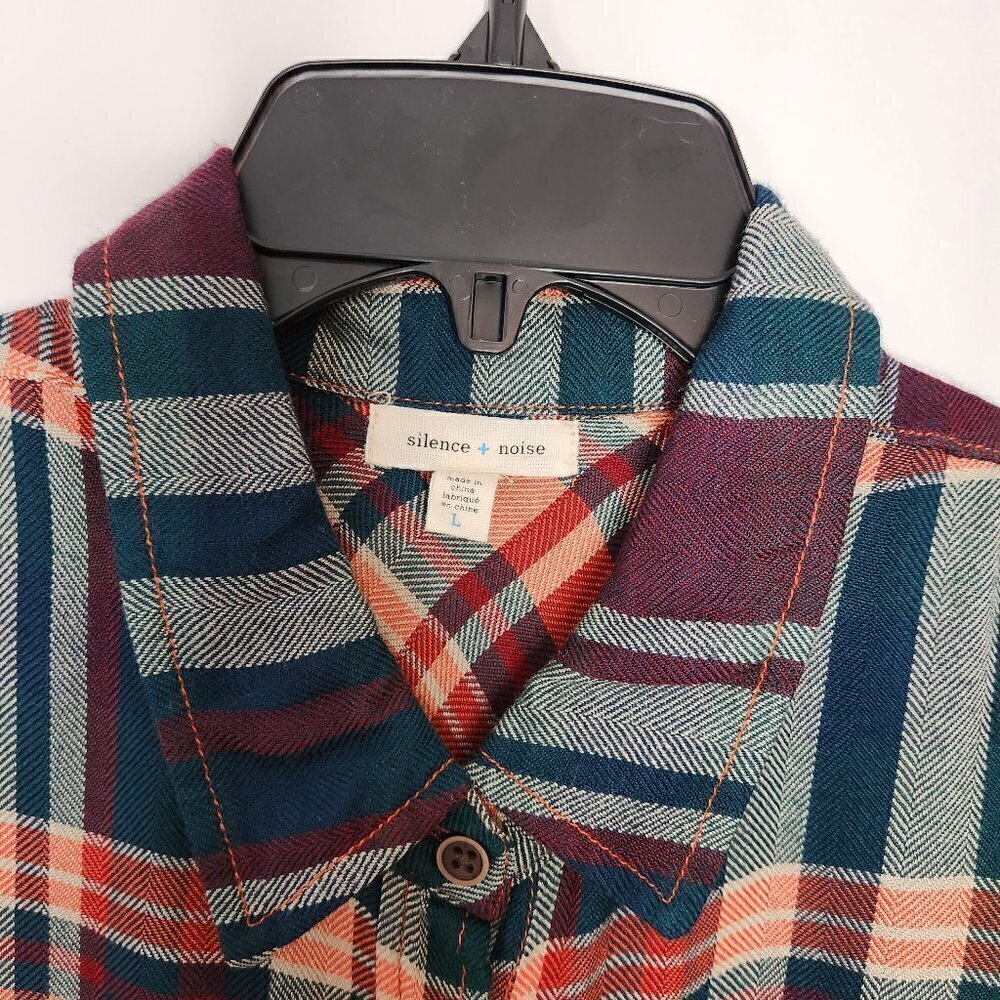Silence + Noise Colorful Bare Shoulder Shirt